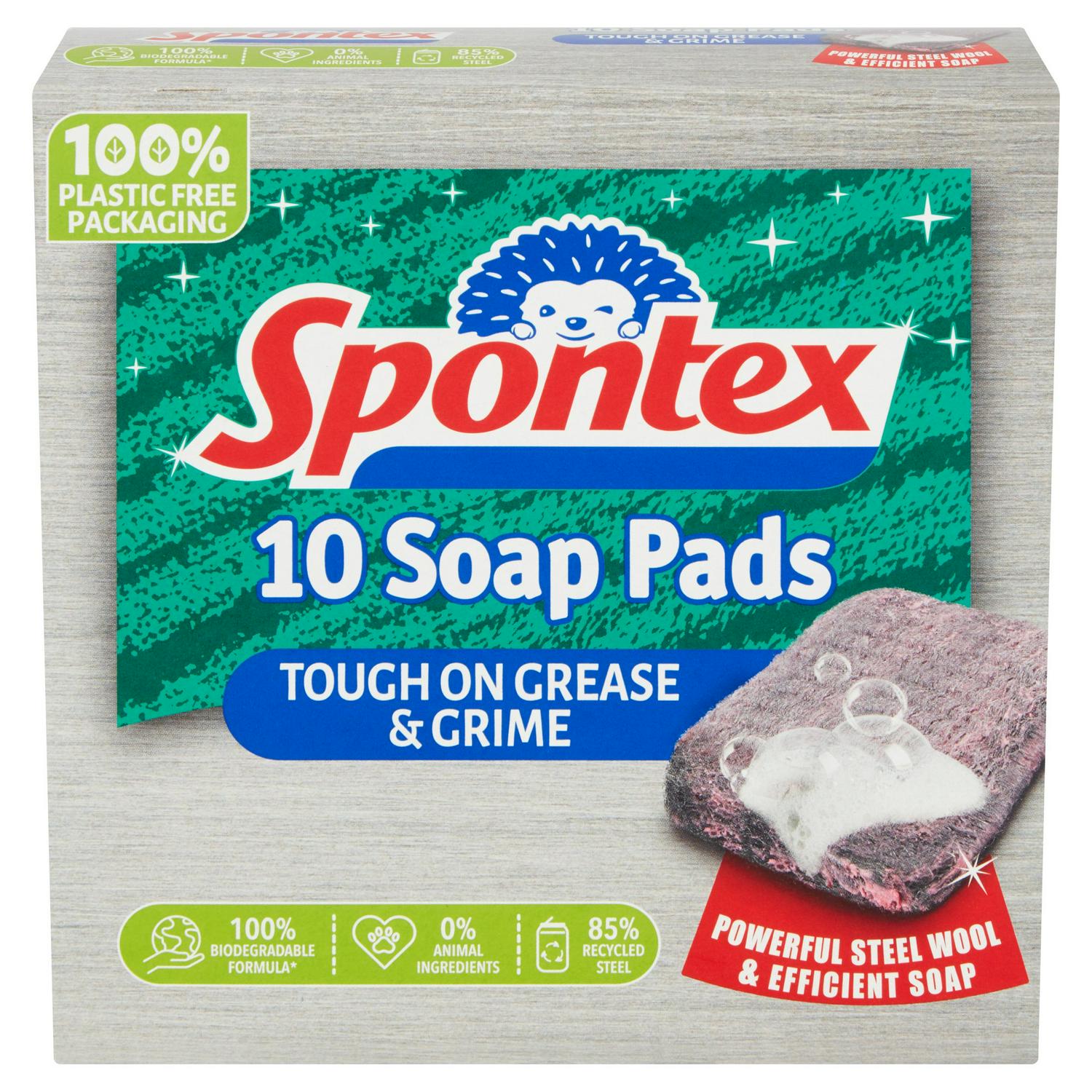 Spontex Soap Filled Pads Lemon Scent 10 Pack (British brand)
