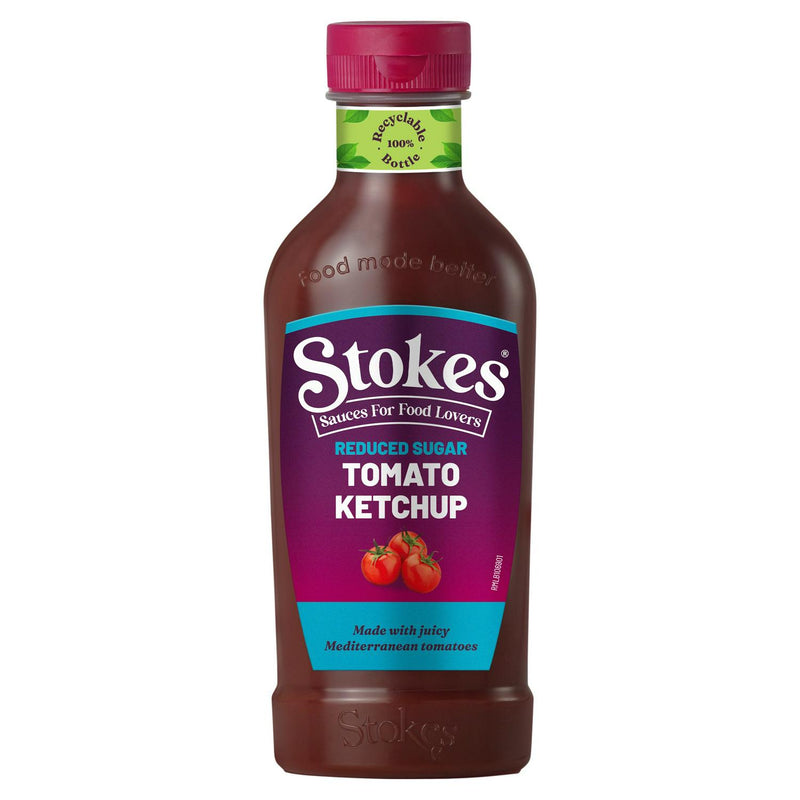 Stokes Tomato Ketchup Reduced Sugar 485g (British brand)