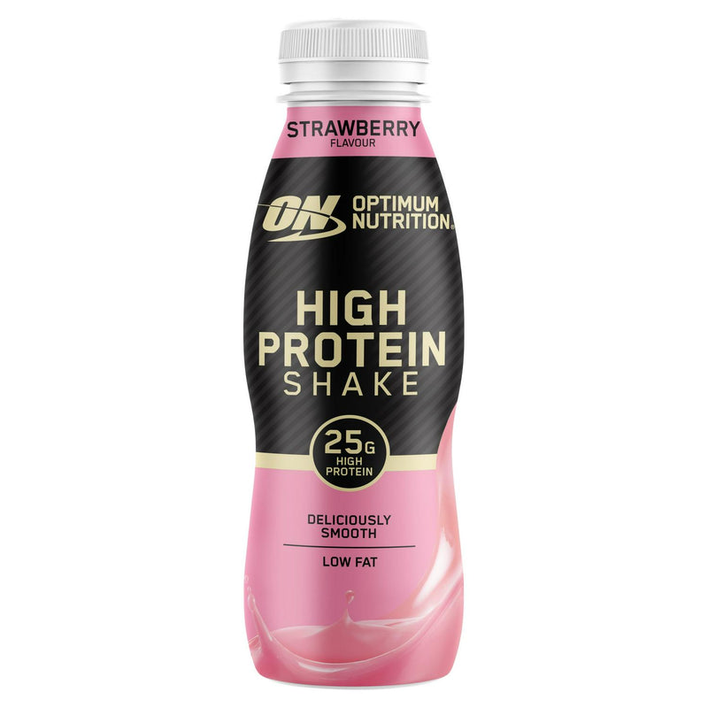 Optimum Nutrition high protein shake strawberry flavour 330ml, imported from the UK