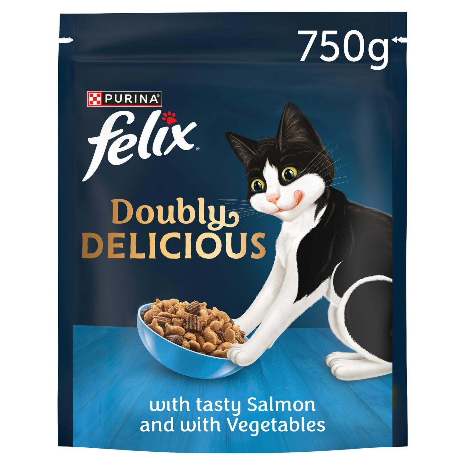 Felix salmon and vegetables dry cat food 750g - British product