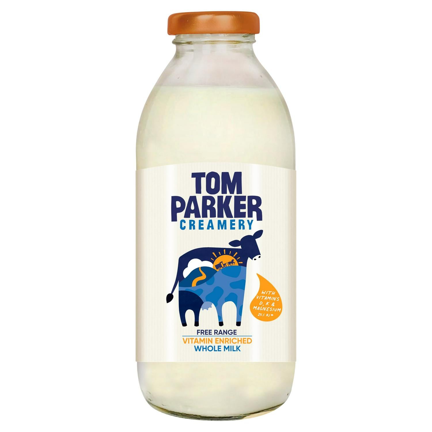 Tom Parker Creamery Vitamin Enriched Whole Milk 500ml (British brand)