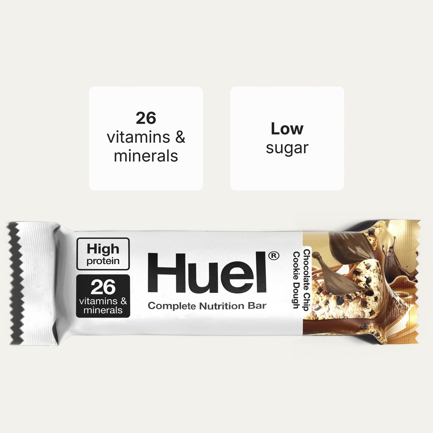 Huel Complete Nutrition Bar Chocolate Chip Cookie Dough 55g, UK version