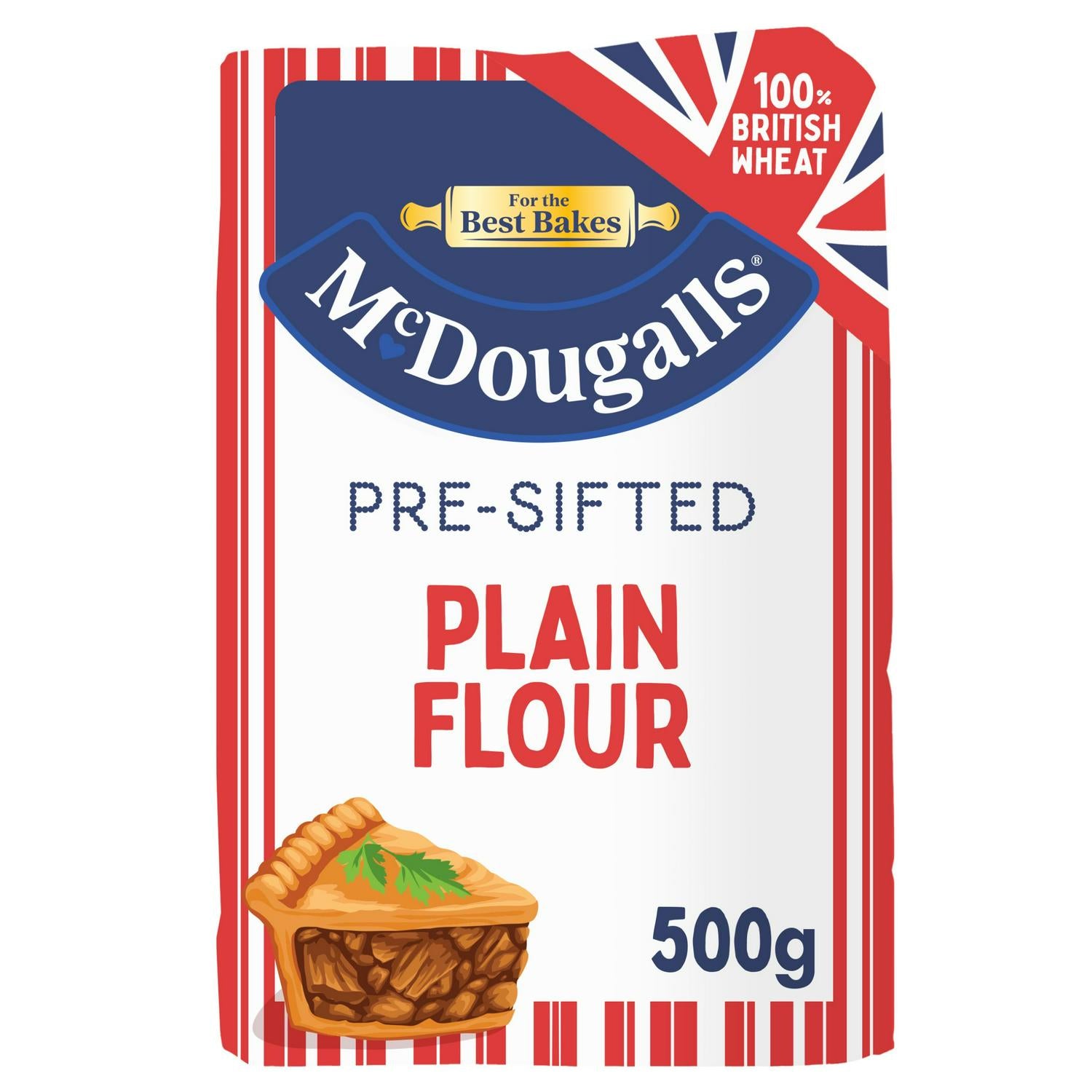 McDougalls plain flour 500g, imported from the UK