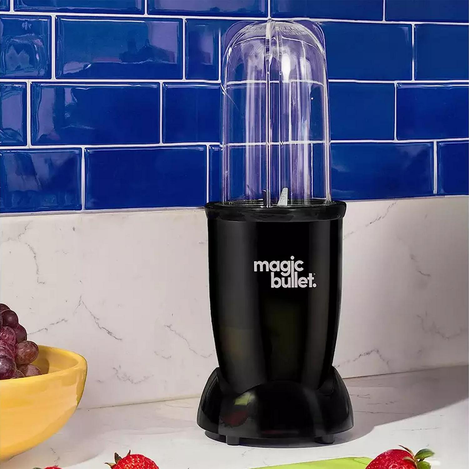 Magic bullet Deluxe Blender in black with 0.68 litre capacity, imported from the UK