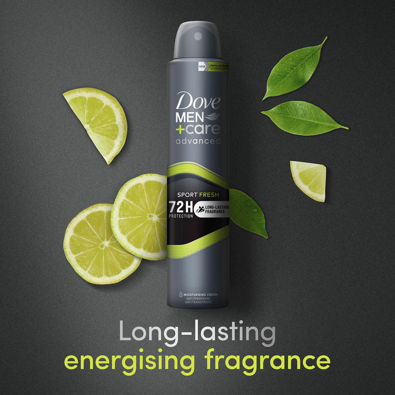 Men's Sport Fresh Antiperspirant Deodorant Aerosol Spray with Moisturising Cream, 200ml