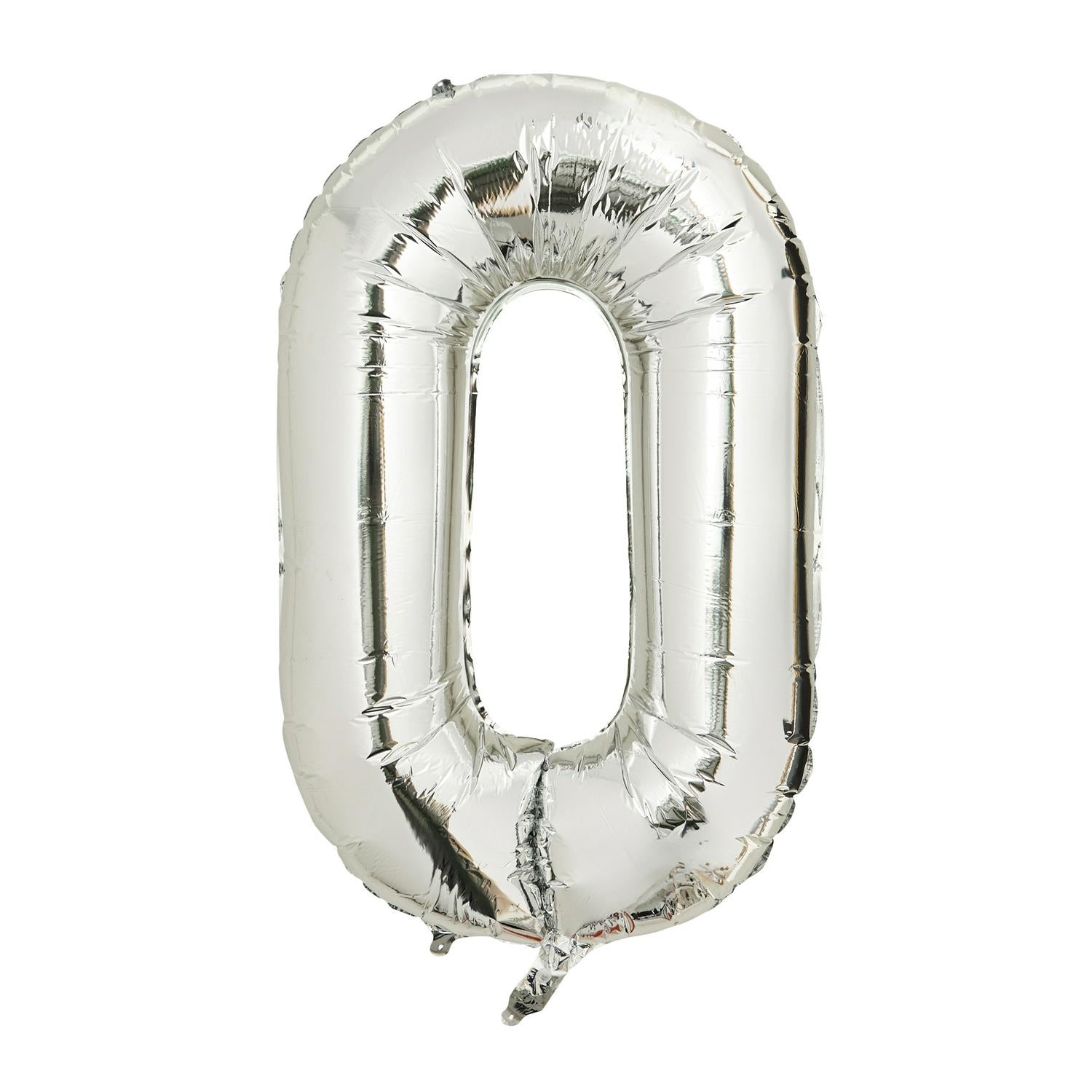 Sainsbury's Home silver foil balloon number 0 34 inch (British brand)