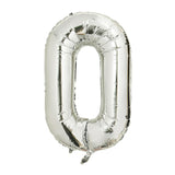 Sainsbury's Home silver foil balloon number 0 34 inch (British brand)