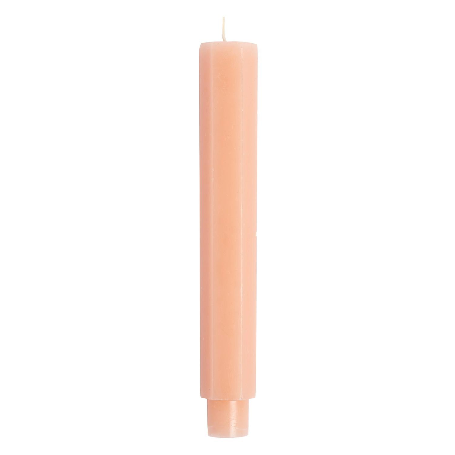 Habitat dinner candle blush pink Hexagon 20cm, UK version