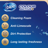 Bloo Colour Active Flower toilet rim block 2x50g - British product