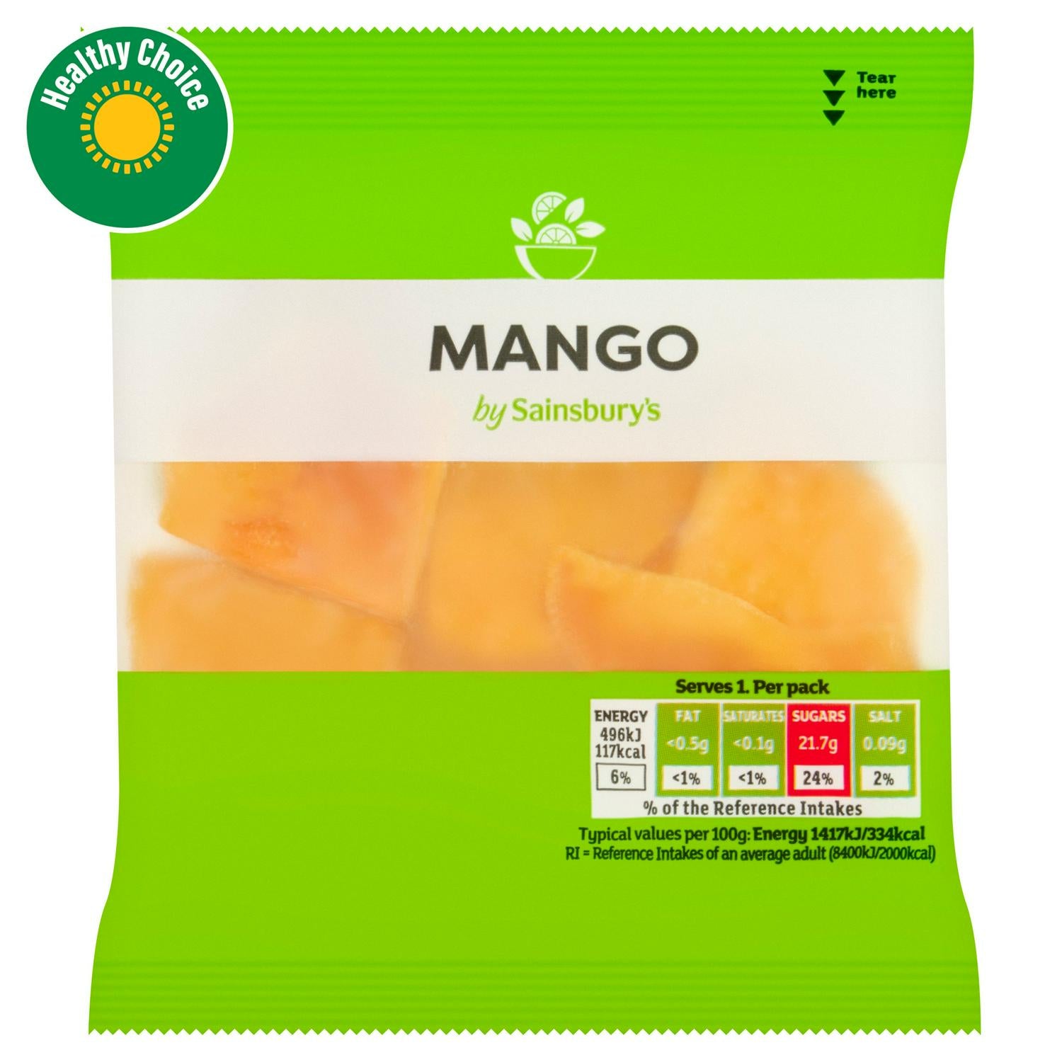 Sainsbury's Mango Dried Fruit Snack 35g (British brand)
