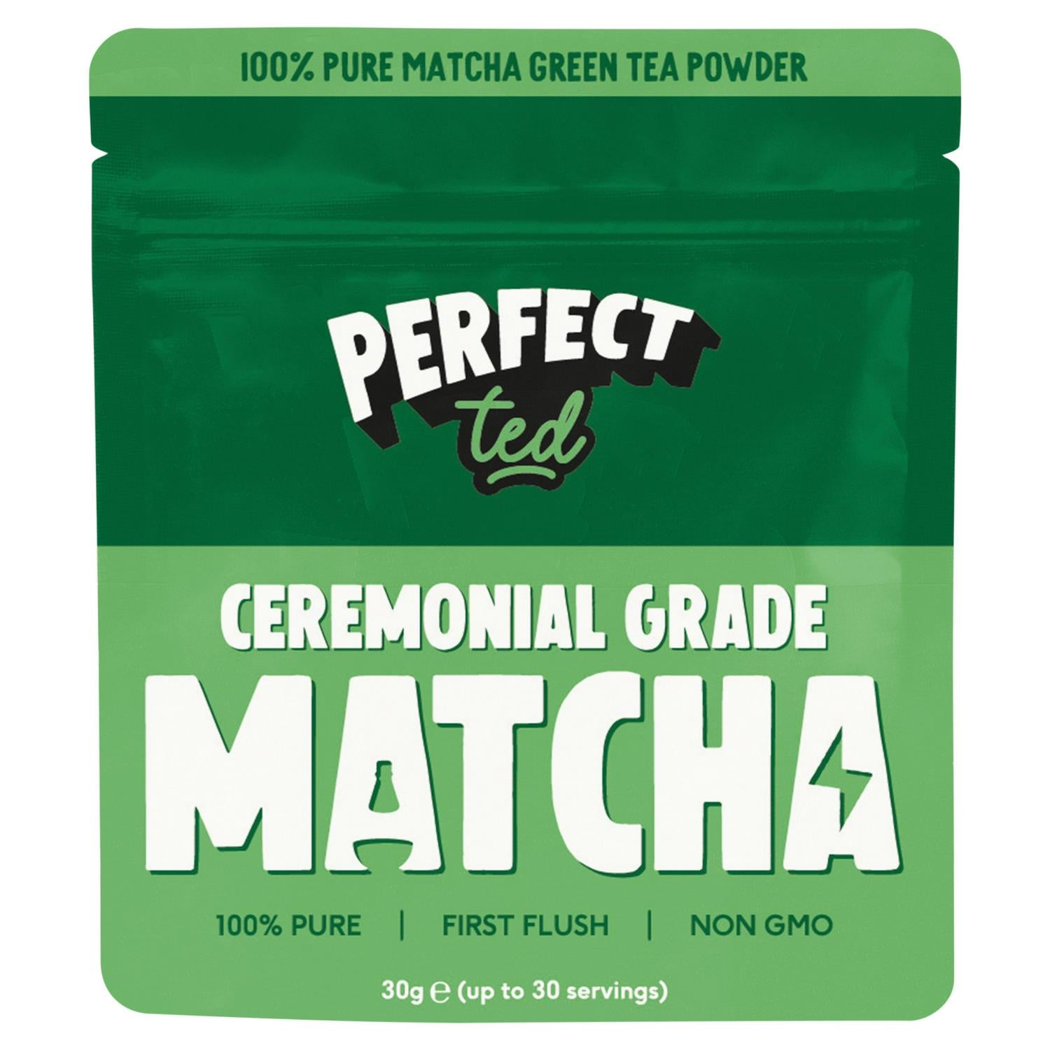 Perfect Ted Ceremonial Grade Matcha Powder 30g, imported from the UK