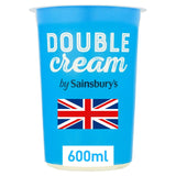 Sainsbury's Double Cream British dairy cream 600ml (British brand)