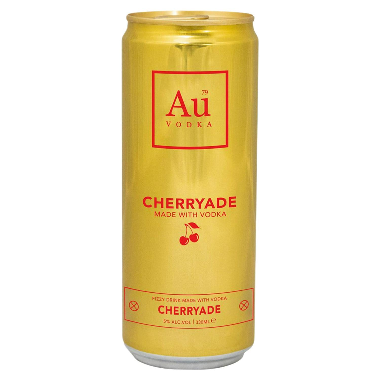 Au Vodka Cherryade fizzy drink 330ml - British product