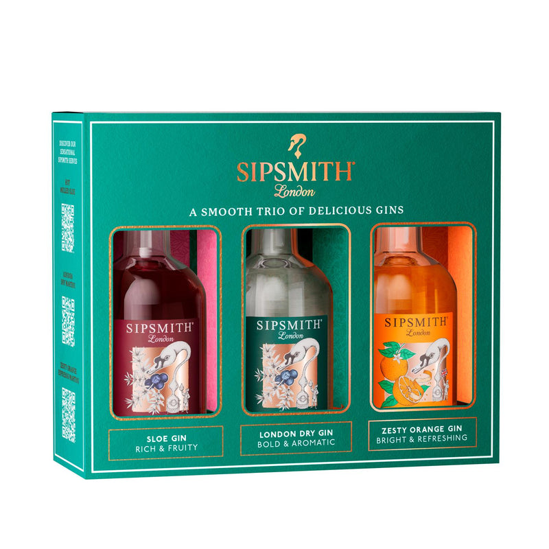 Sipsmith London Mini Trio of Gins Gift Set 3x5cl - British product