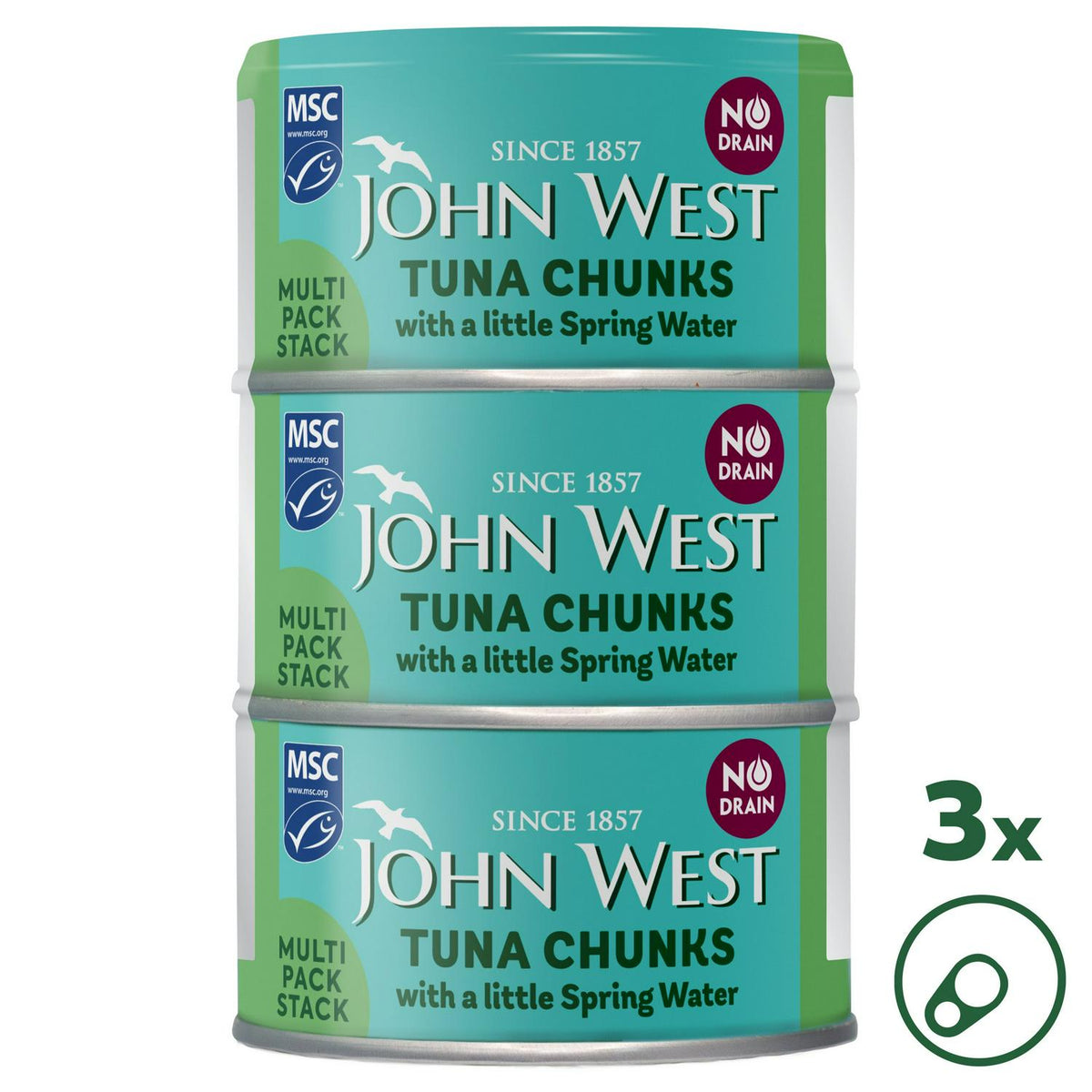 John West tuna chunks with spring water multipack 3x100g, UK version