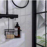 Sainsbury's Home Shower Basket With Hook - Black