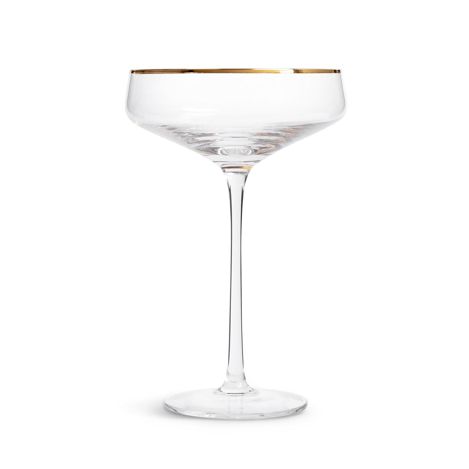 Habitat Gold Rim Champagne Coupe wine glass, UK version
