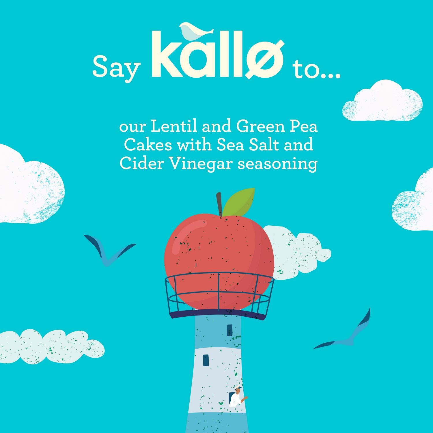 Kallo Lentil & Pea Veggie Cakes Sea Salt & Cider Vinegar 122g, UK version