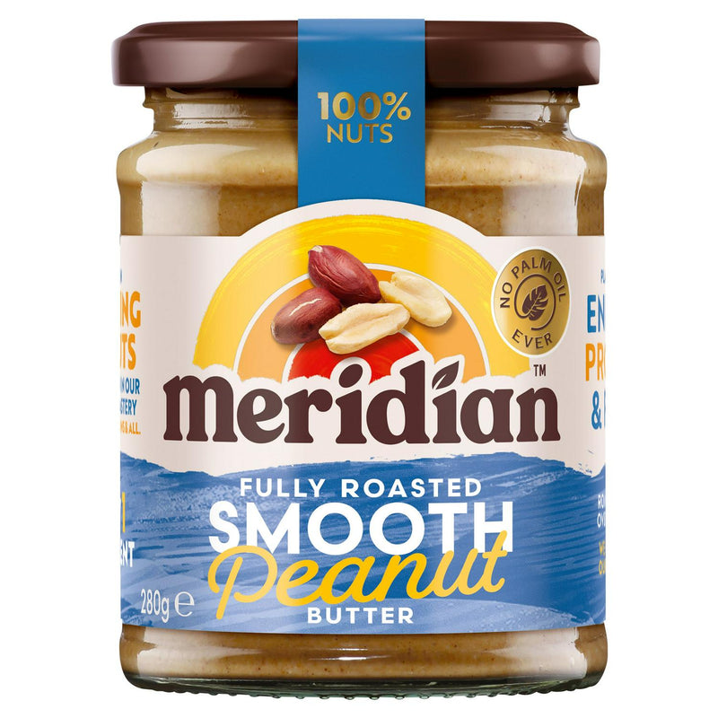 Meridian smooth peanut butter 280g, imported from the UK