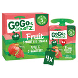 GoGo Squeez apple strawberry smoothie pouch 4x90g, UK version