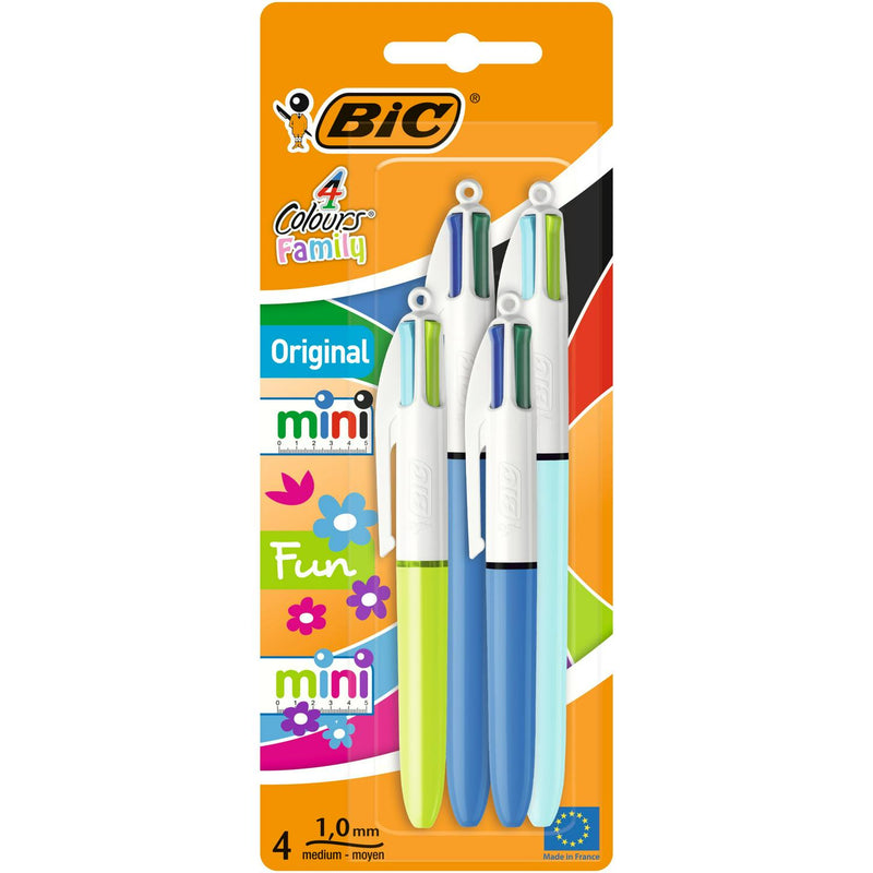 BIC 4 Colour Pens Family Assorted 4 Pack - British product