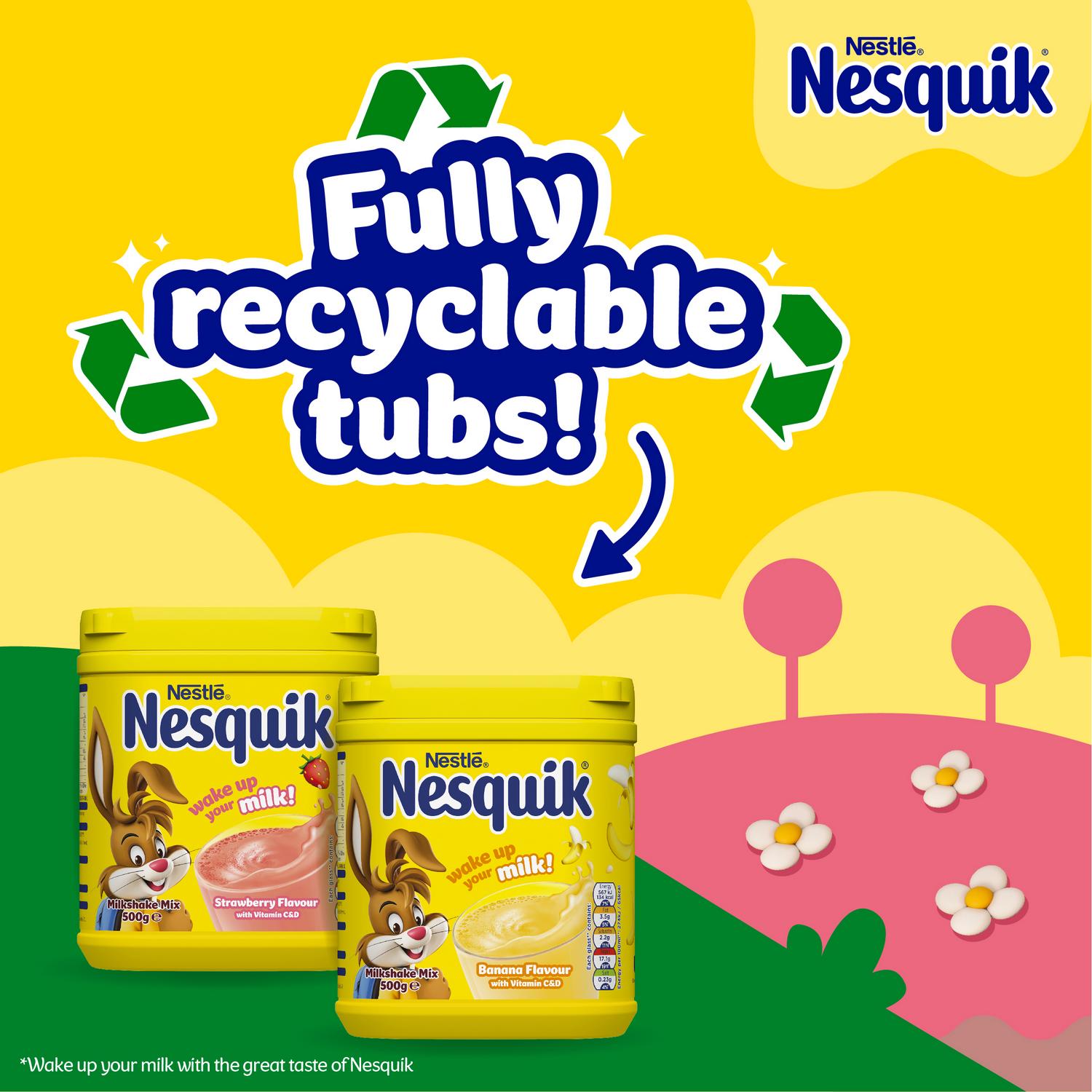 Nesquik banana flavoured milkshake powder 500g - British product