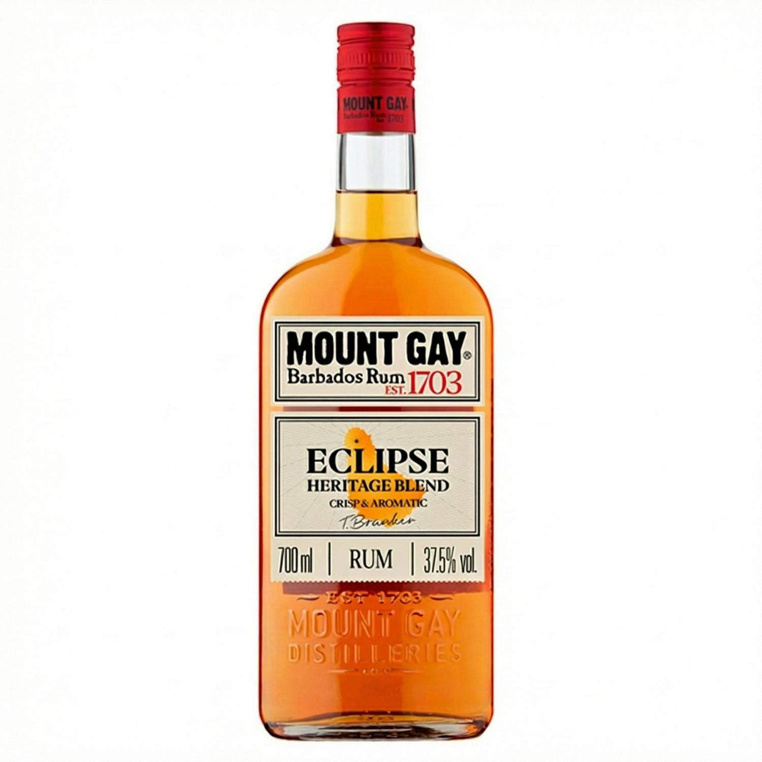 Mount Gay Eclipse golden rum 70cl, imported from the UK