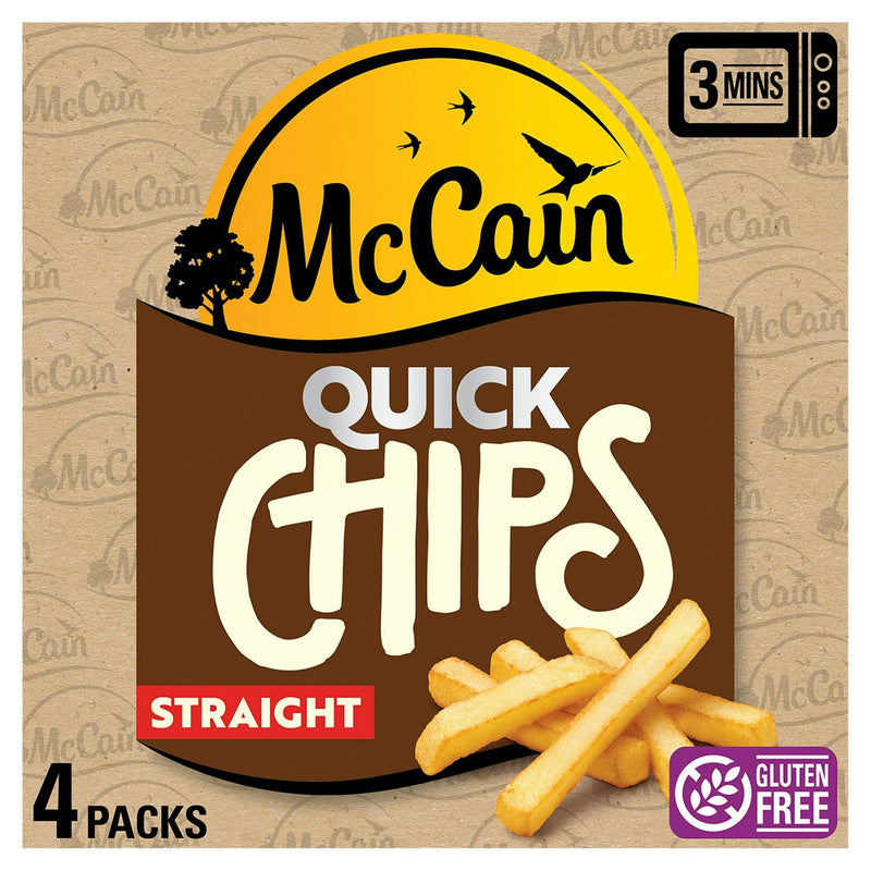 McCain Quick Chips Straight 4x100g, imported from the UK