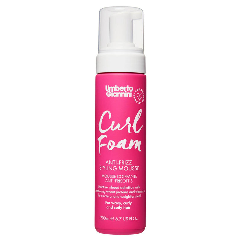 Anti-Frizz Curl Foam Styling Mousse for Wavy, Curly, and Coily Hair 200ml