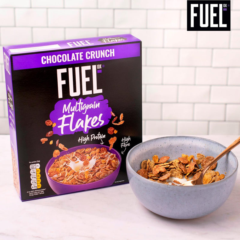 FUEL10K Chocolate Multigrain Flakes 350g - British product