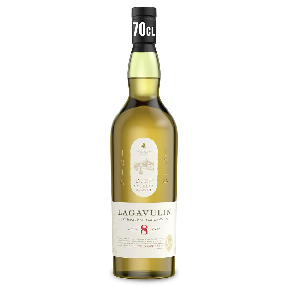 Lagavulin 8 year old Islay single malt Scotch whisky 70cl, UK version