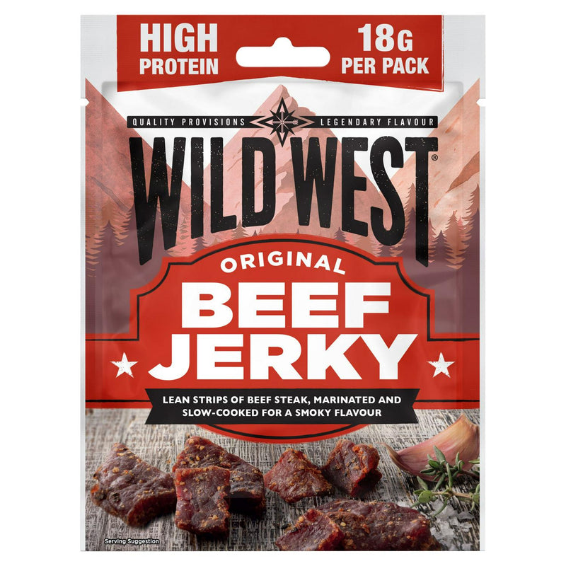 Wild West beef jerky snack strips 60g (British brand)
