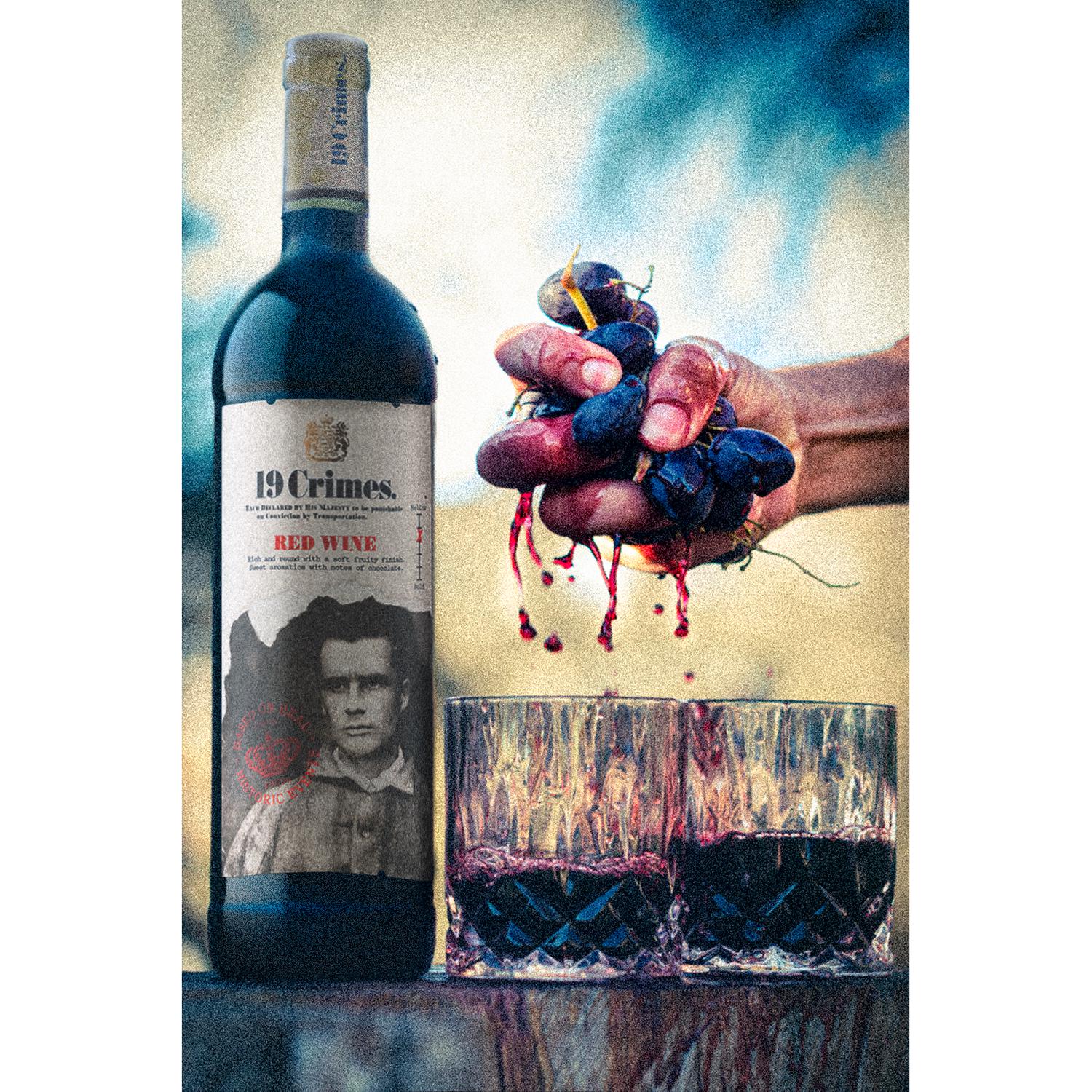 19 Crimes red wine blend 75cl - British product
