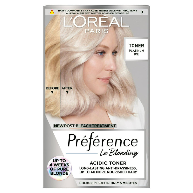 Acidic Hair Toner for Platinum Blonde Shades with Nourishing Conditioner