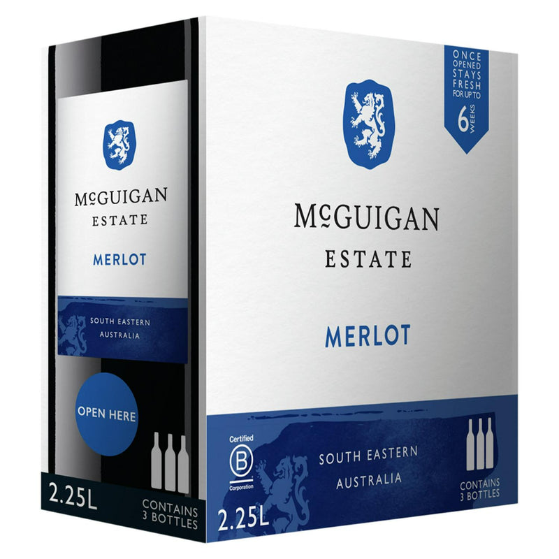McGuigan Merlot red wine estate 2.25L, imported from the UK