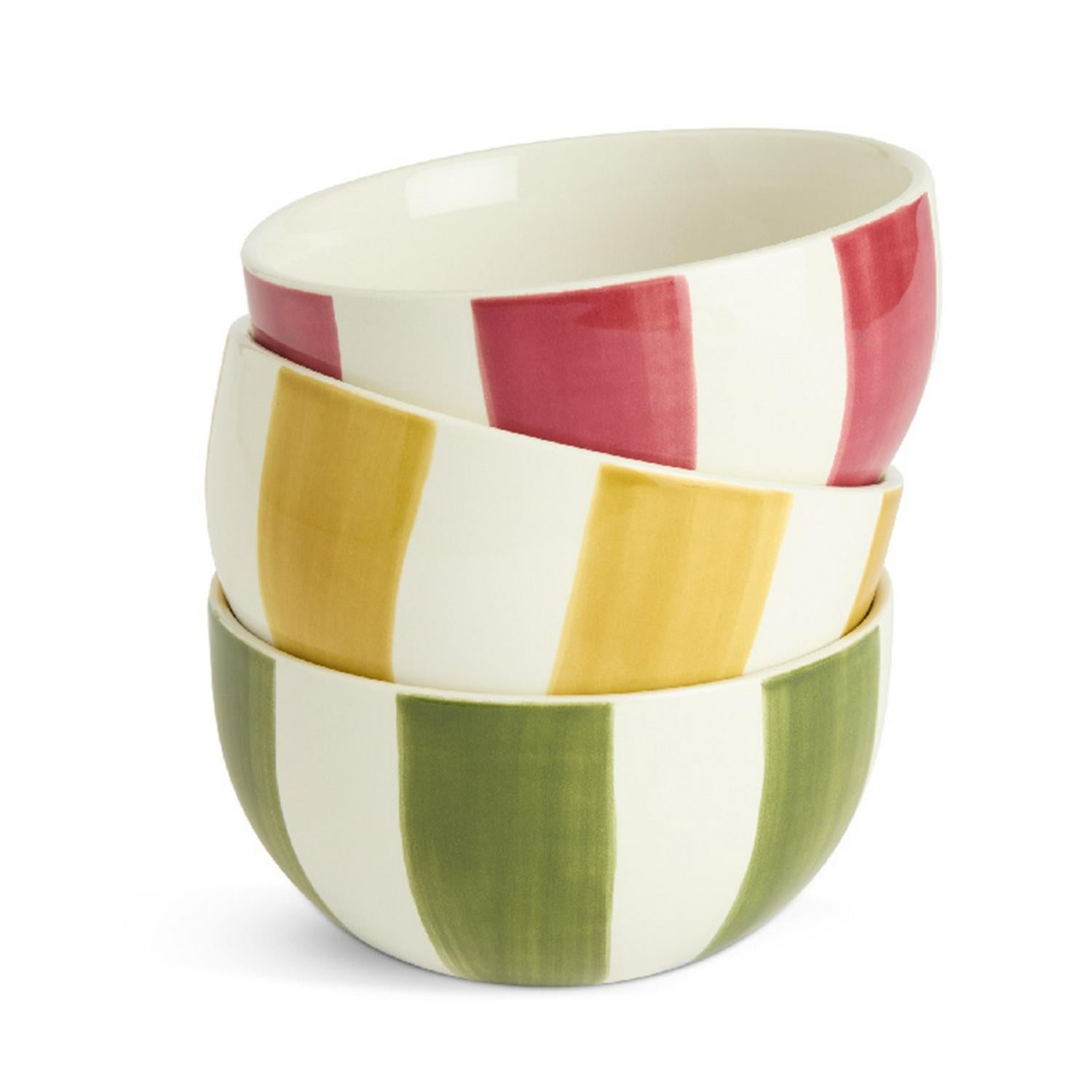 Habitat x Sanderson & National Trust Handpainted Stripe Nibble Bowl Assortment