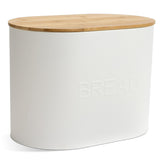 Habitat Embossed Text Carbon Steel Bread Bin