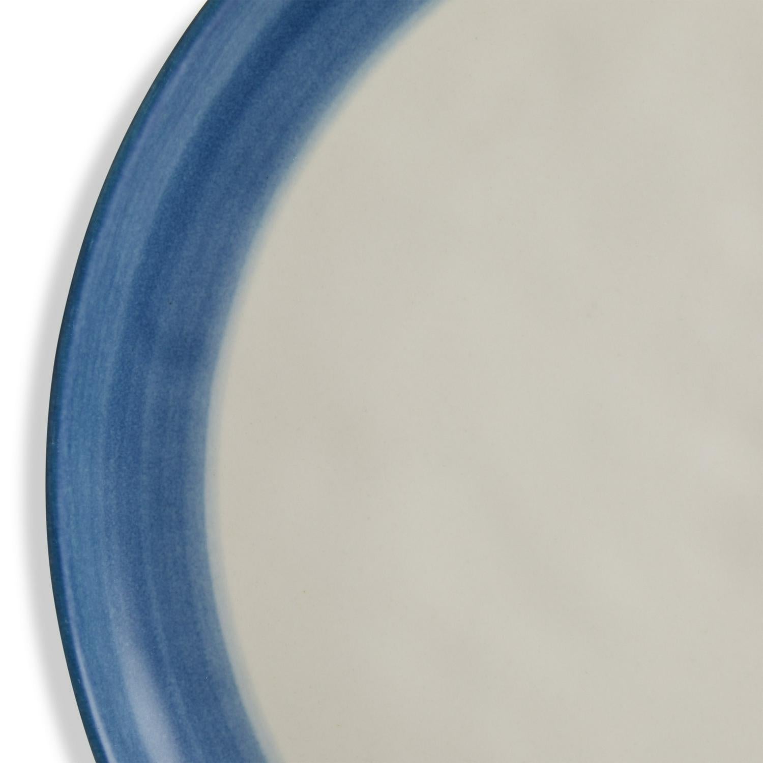 Habitat Artisan Stripe dinner plate blue 28cm, UK version