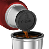 Thermos red stainless steel flask 1.2L capacity (British brand)