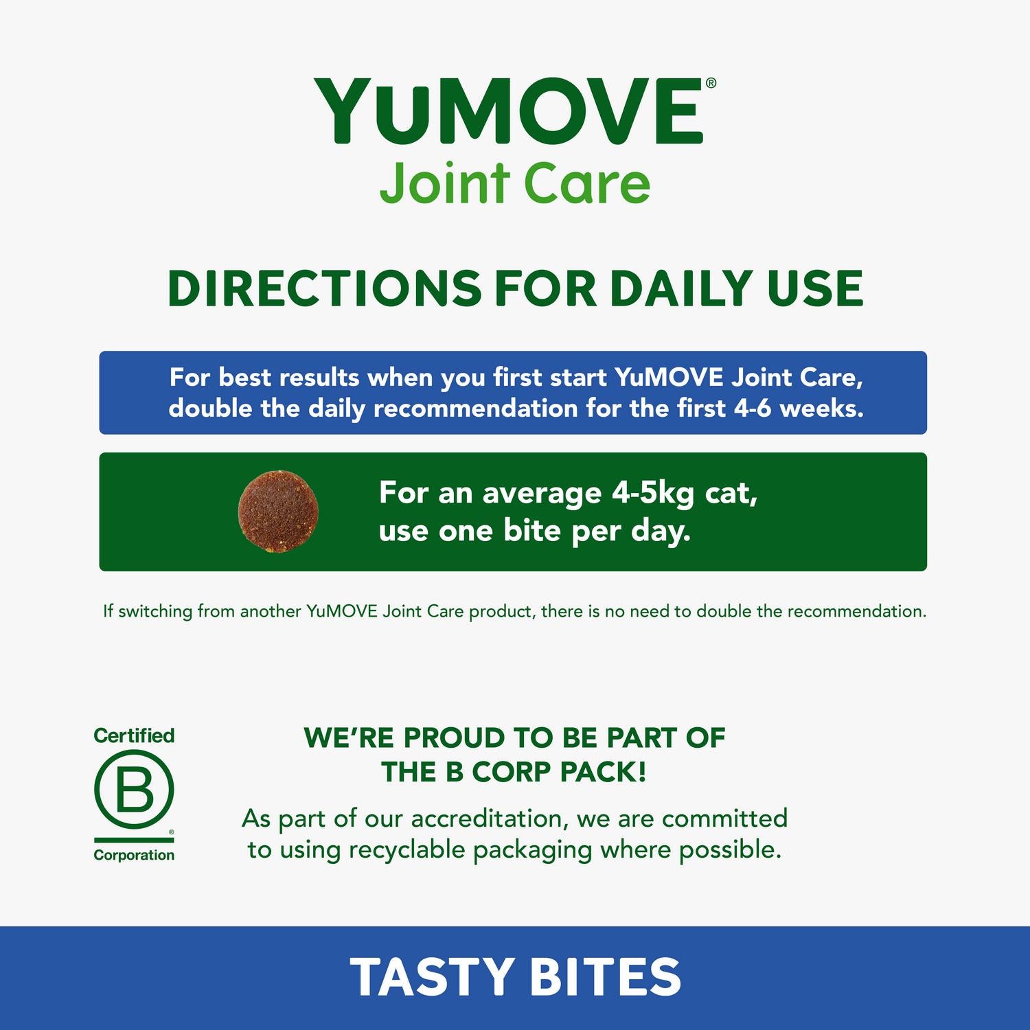 YuMOVE Joint Care Daily Bites for Senior Cats 45g (British brand)