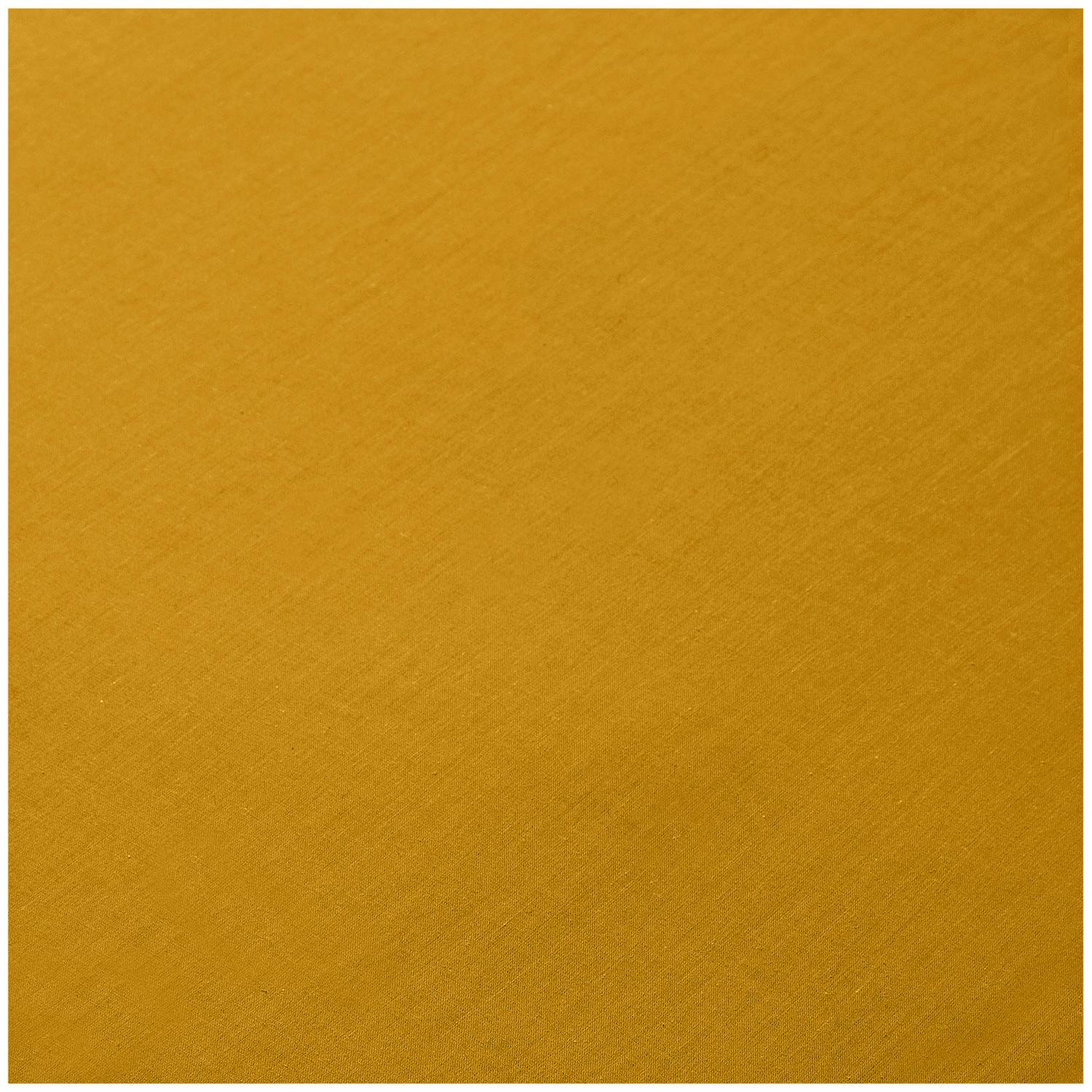 Habitat Cotton Rich 180TC Plain Fitted Sheet - Mustard