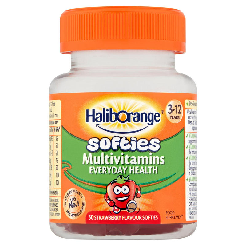 Haliborange Fruit Softies Strawberry Flavour 30 Count, UK version