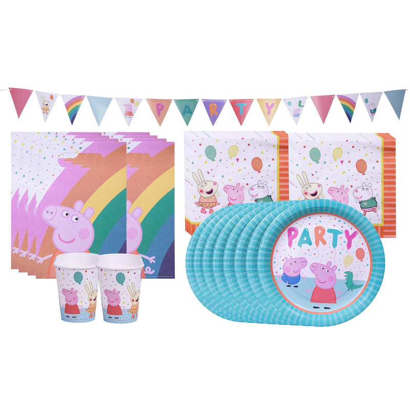 Peppa Pig party box tableware set for 8 imported from the UK