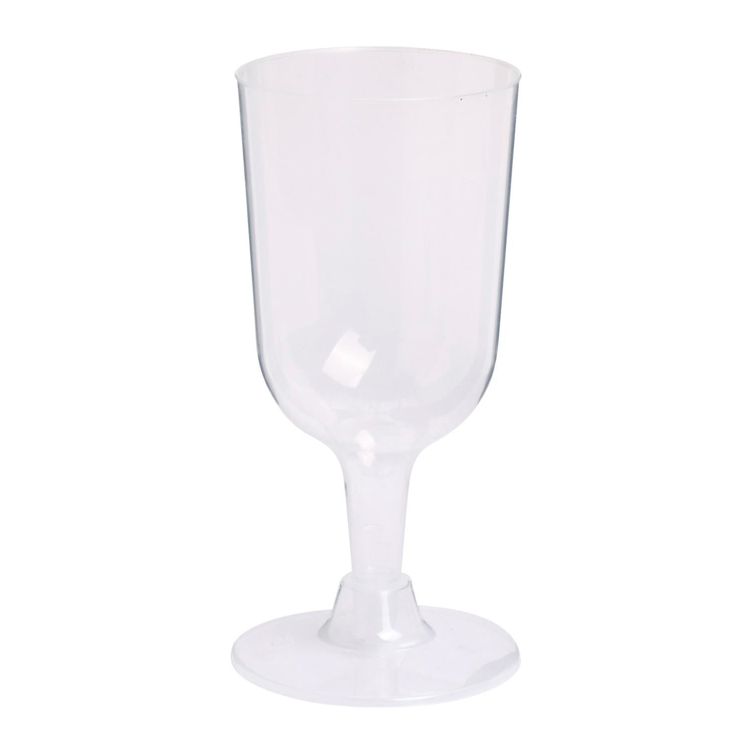 Sainsbury's Home reusable clear plastic wine glasses pack of 10 170ml (British brand)