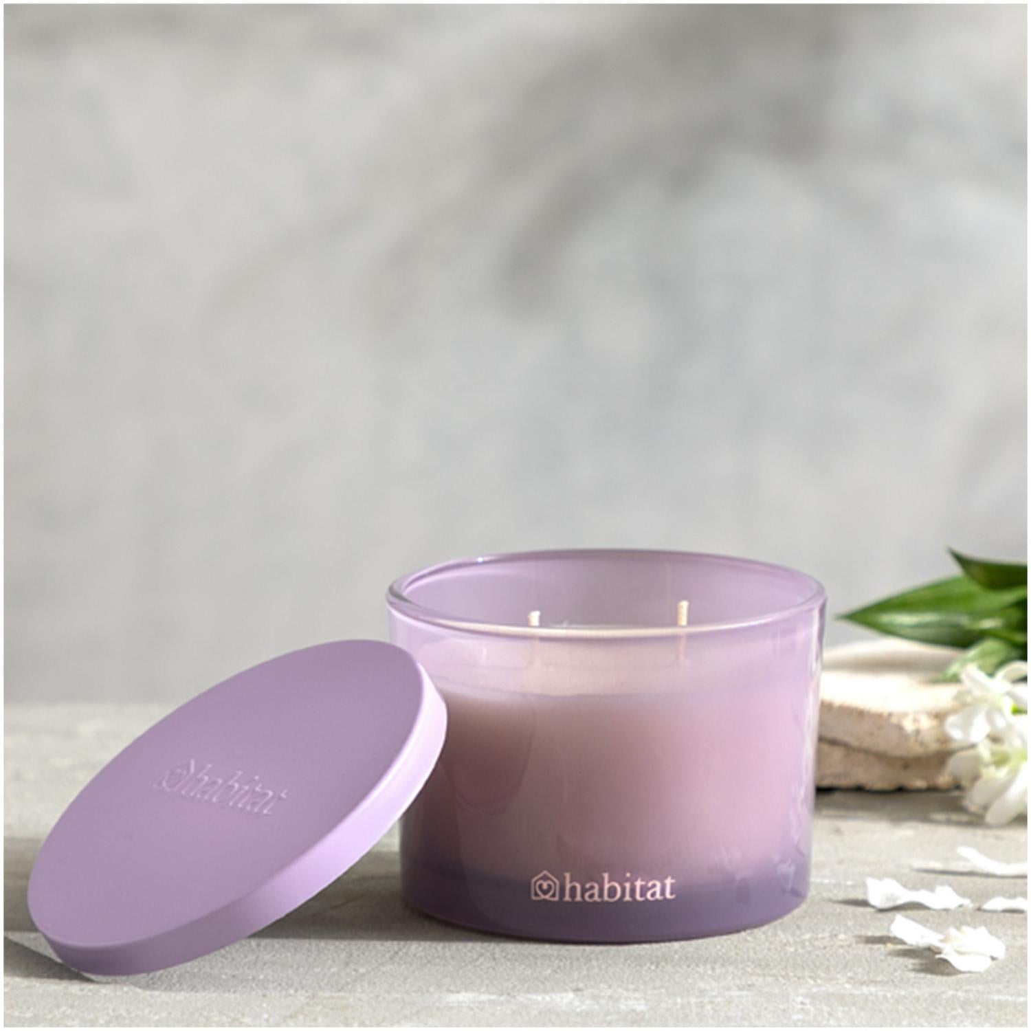 Habitat Multi Wick Candle Jasmine & Pineapple Purple 300g, UK version