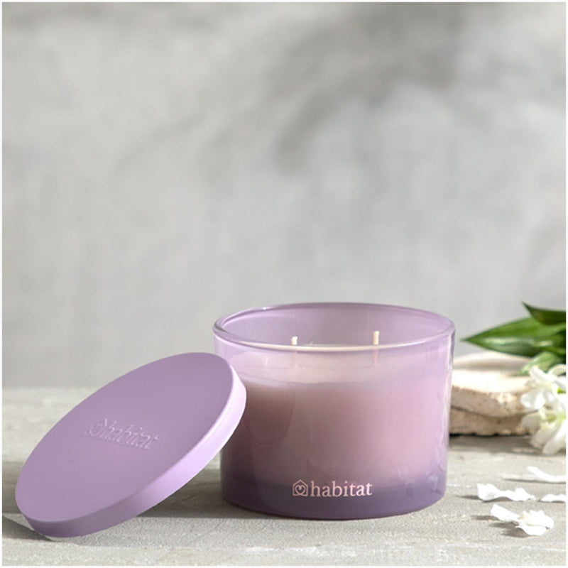 Habitat Multi Wick Candle Jasmine & Pineapple Purple 300g, UK version