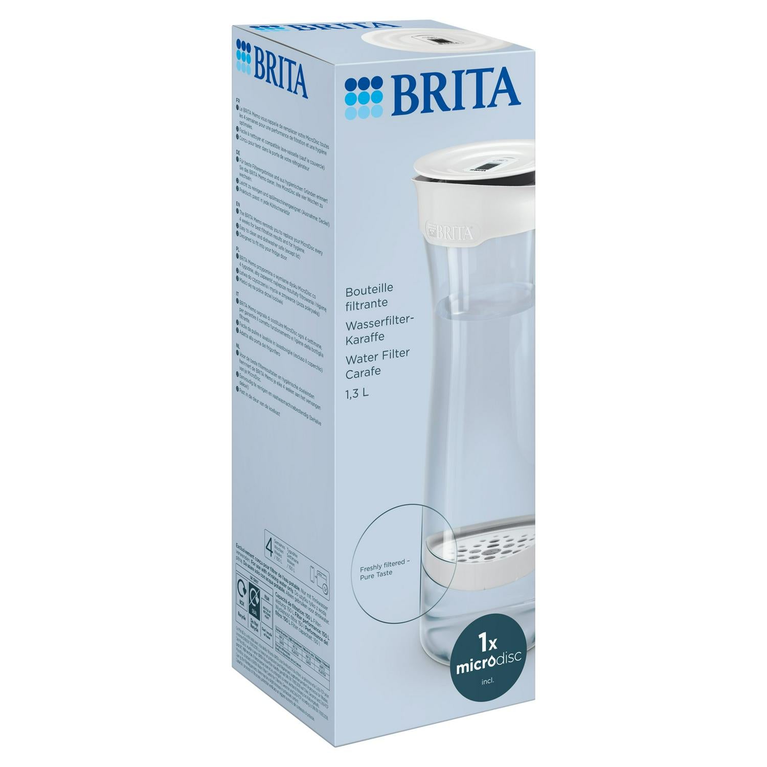 Brita 1.3L Water Filter Carafe White - British product