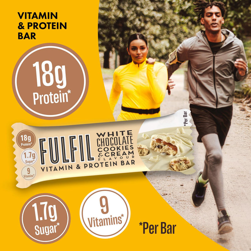 Fulfil White Chocolate Cookies Protein Bar 55g - British product
