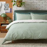 Habitat Seersucker Gingham Bedding Set Green, UK version