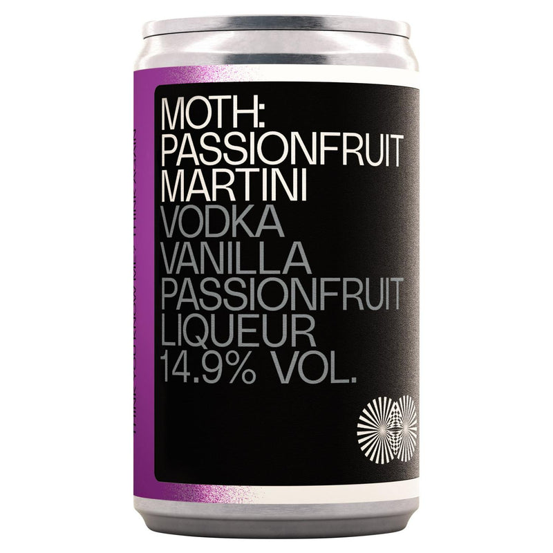 Moth drinks passionfruit martini 125ml, imported from the UK